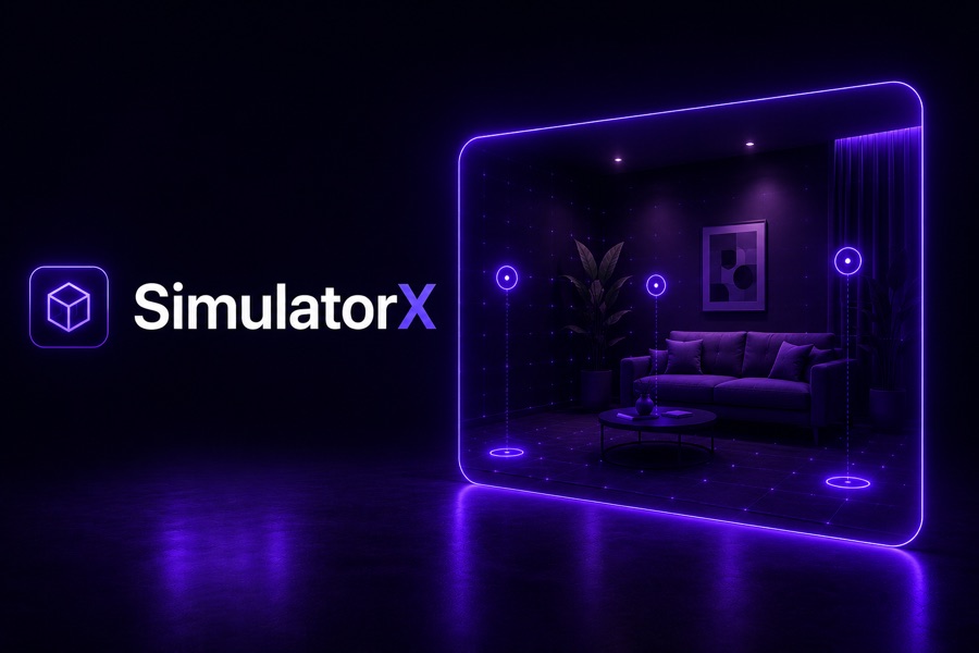 SimulatorX AI room visualizer preview